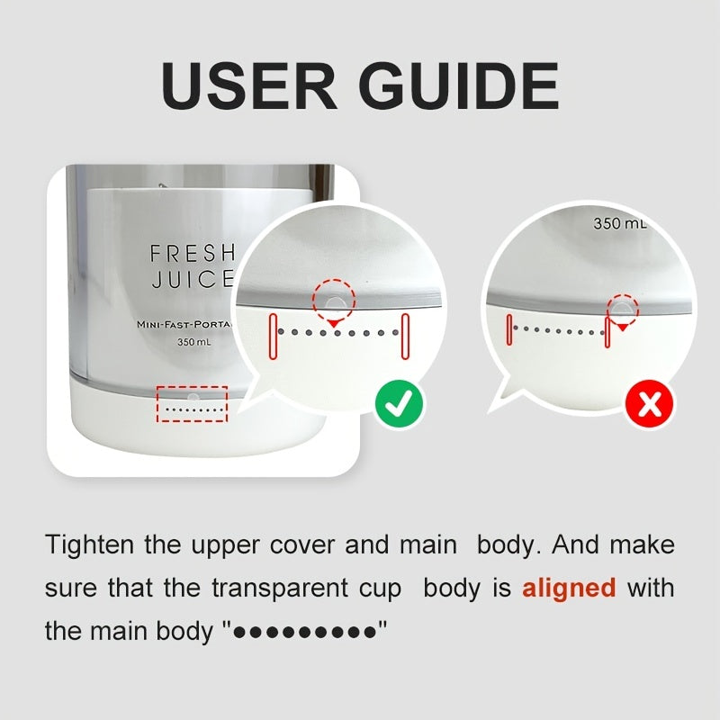 Blender Portabil Electric Wireless Mini - Storcător Fructe 350ml