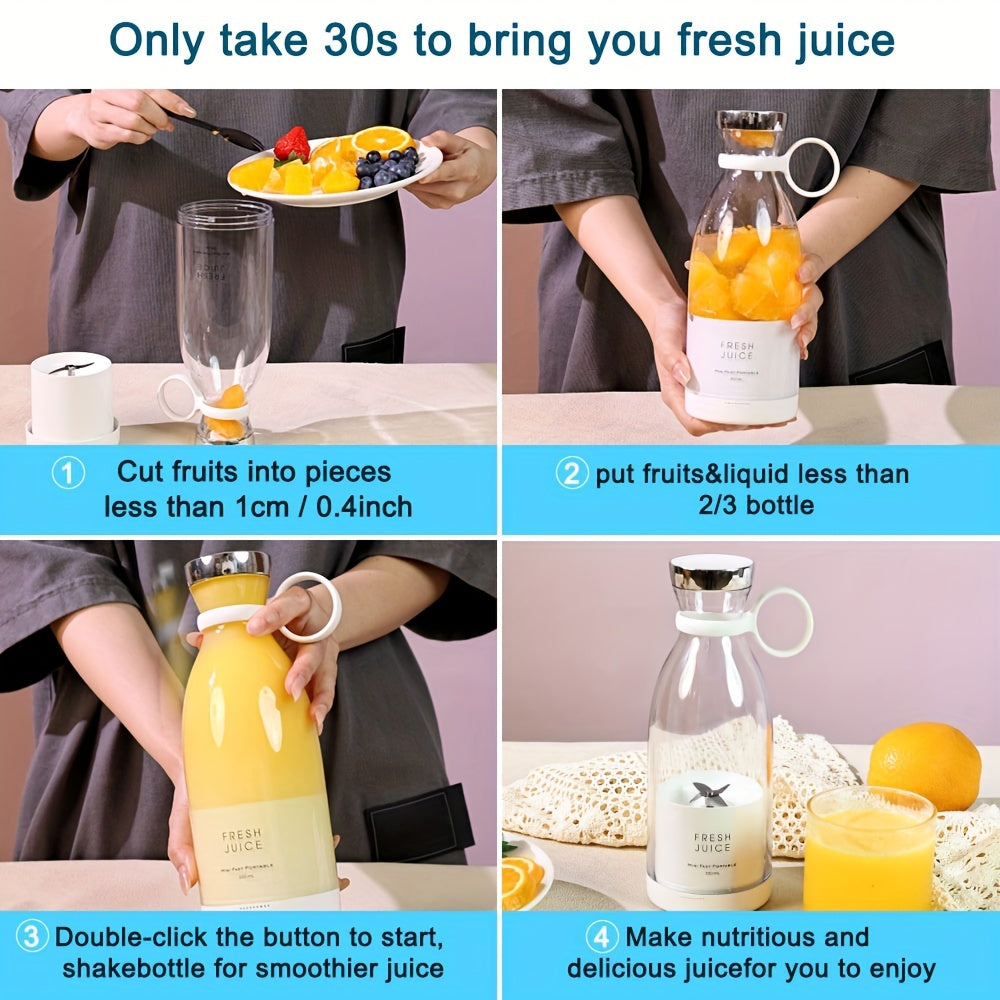 Portable Electric Wireless Mini Fruit Blender Juicer